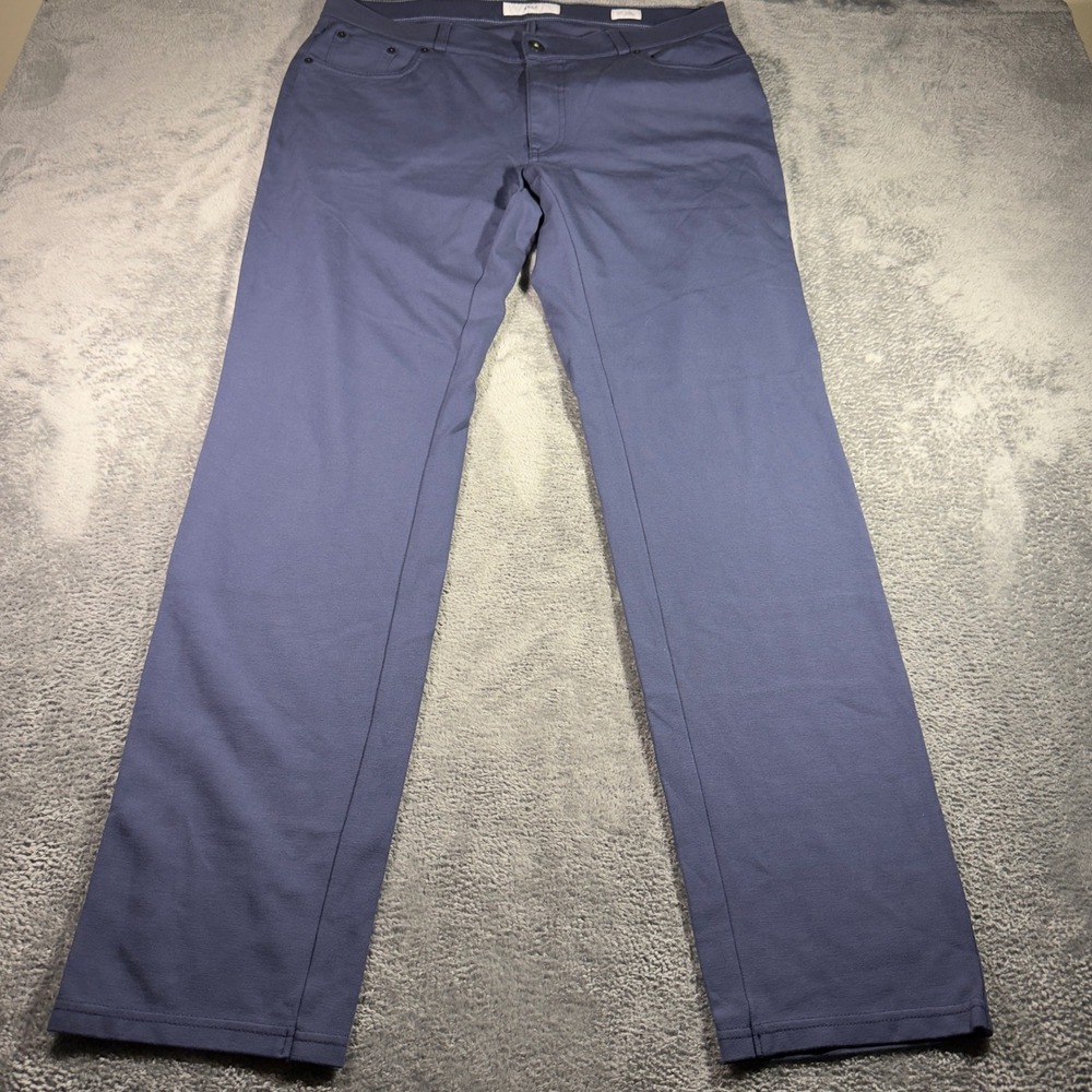 Brax Chuck Modern Fit Hi-Flex Pants Mens 38/34 Blue 5-Pocket Chinos